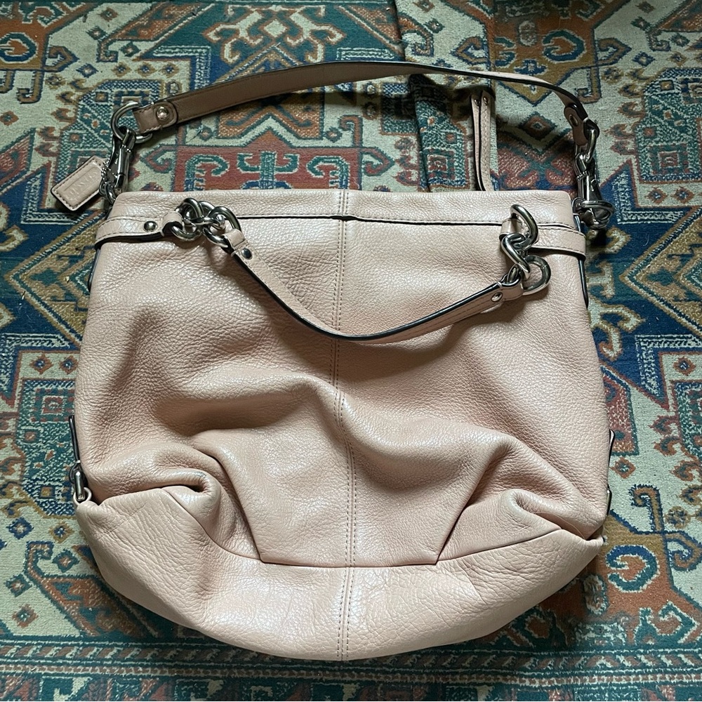 Coach Brooke Convertible Light Pink Leather Hobo Bag - Picture 3 of 7